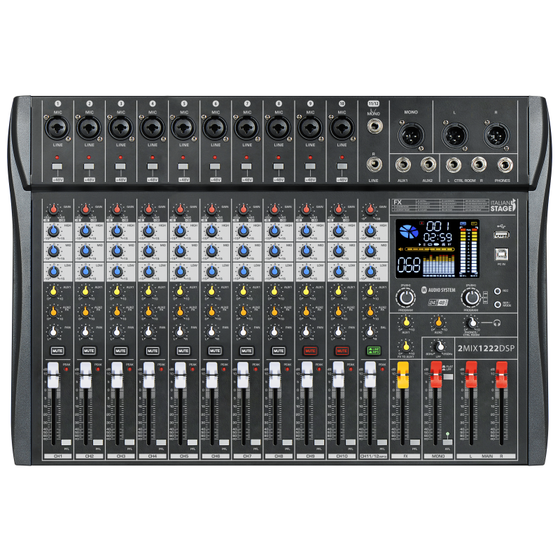 IS 2MIX1222DSP - Audio Mixer with Player, Recorder and Effects