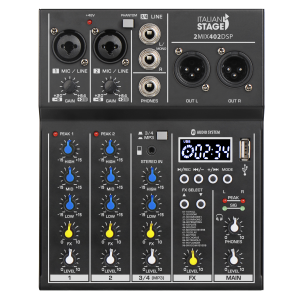 IS 2MIX402DSP - Audio Mixer with Player, Recorder and Effects