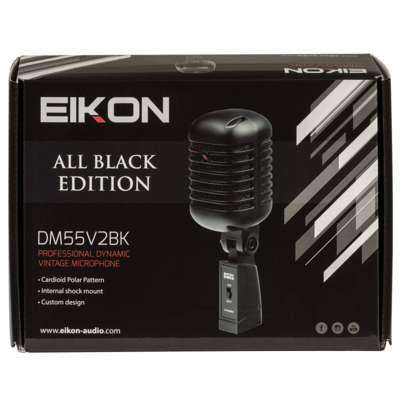 VINTAGE PROFESSIONAL VOCAL MICROPHONE - BLACK -  DM55V2BK