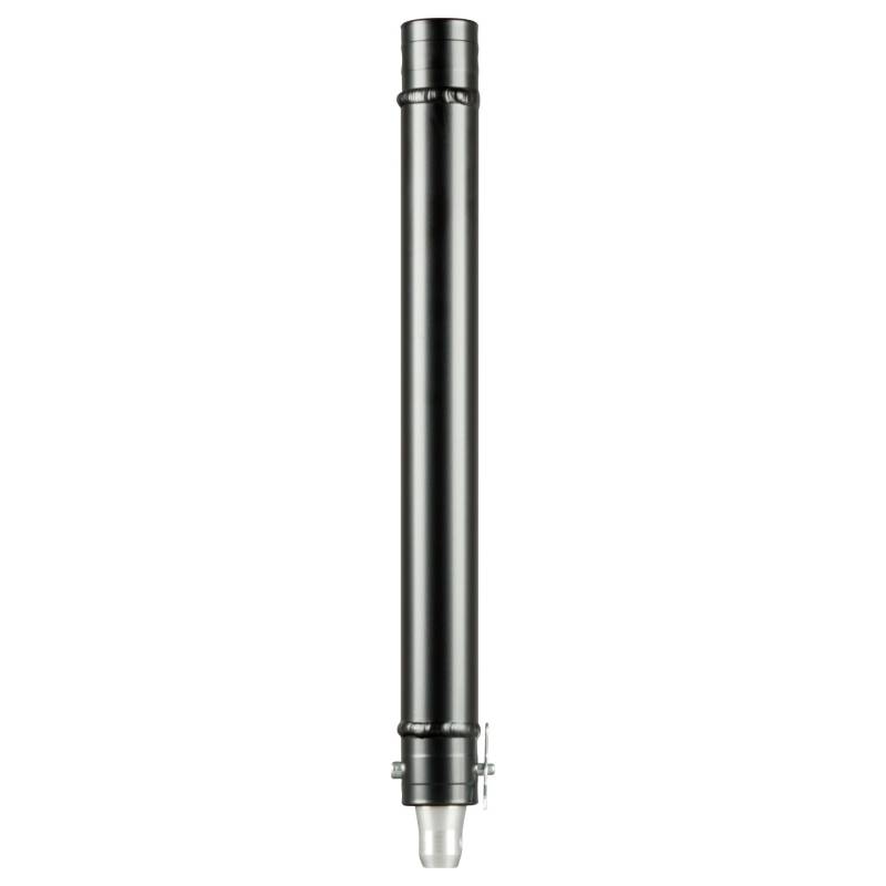 Black aluminum tube length 150 cm