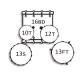 T5 DRUM SET STANDARD 16" - TB T5S16RSSK