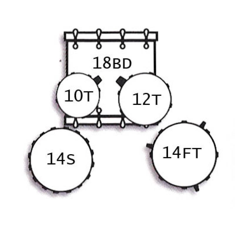 T5 DRUM SET STANDARD 18" - TB T5S18RSSK